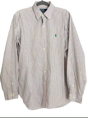 Vintage Polo Ralph Lauren Button Down Bright Stripes Small